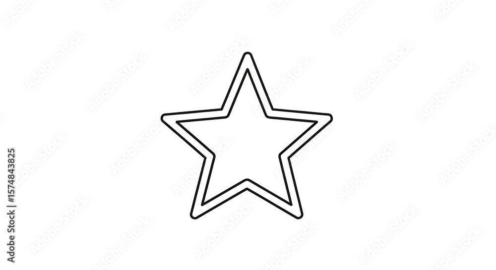 A simple outlined star shape with a grey pixelated border on a completely black background view centered on transparent background A simple outlined star shape with a grey pixelated border on a completely black background view centered on transparent background