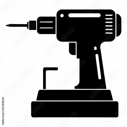 electric drill isolated on white background