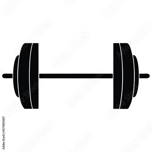Black barbell weightlifting equipment fitness exercise
