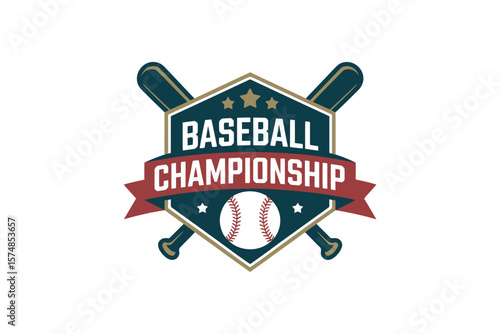 Baseball Championship Iconic Logo Design for Tournament