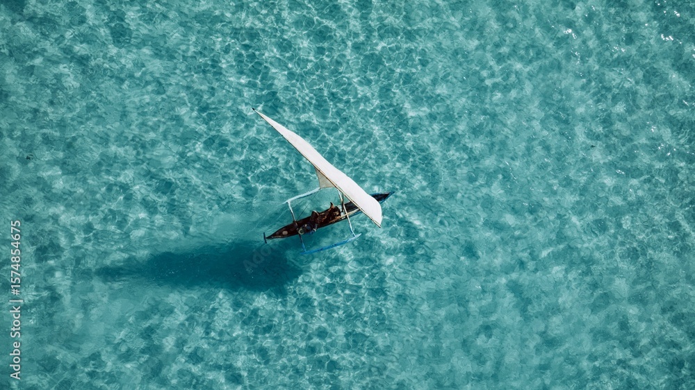 Fototapeta premium Dhow sailboats on Cabo Delgado coast