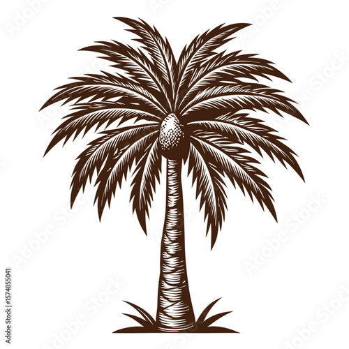 Tropical Palm Tree Silhouettes – Black and White Vector Set for Summer Designs