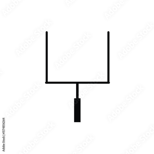 Black American football goal post icon sport