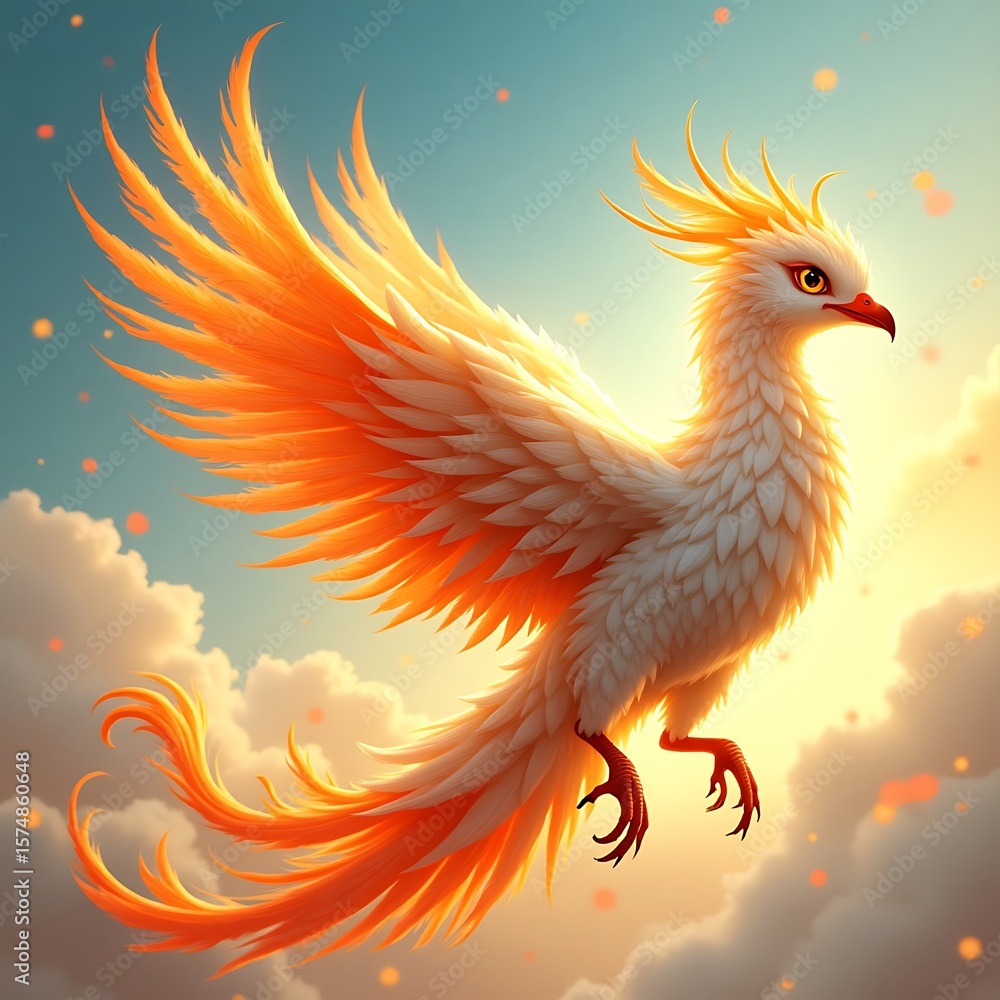 Obraz premium rooster in the sunset