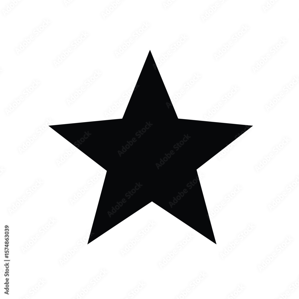Obraz premium Black star icon on white background vector
