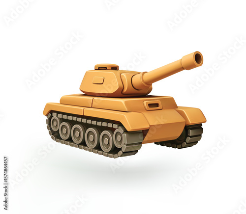 military tank vector 3d Icon illustration.