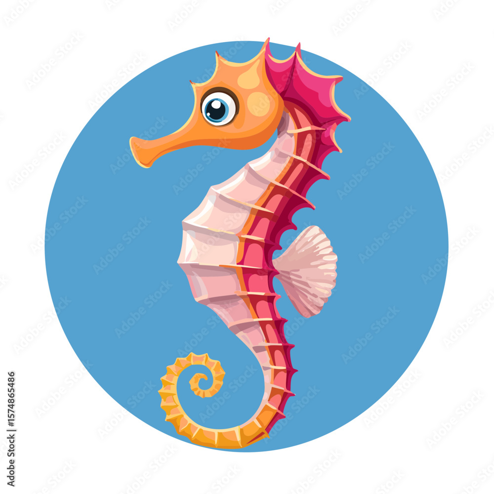Fototapeta premium Seahorse Icon Isolated on a Transparent Background