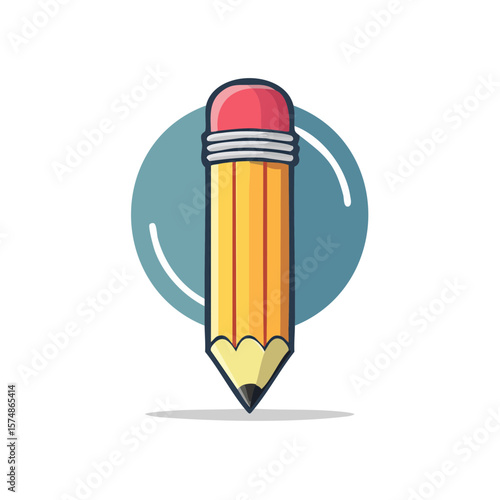 Pencil Icon Isolated on a Transparent Background