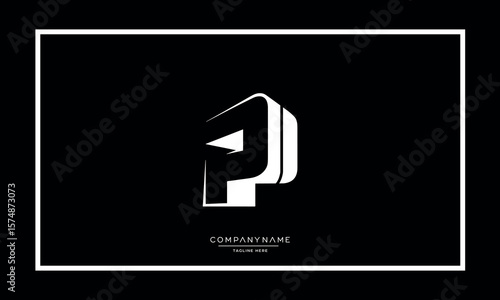 Alphabet letters P or PP logo monogram
