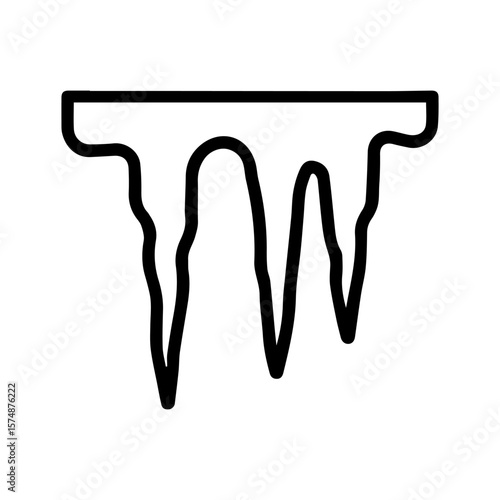 line icon icicle vector on white background
Vector icon on white background