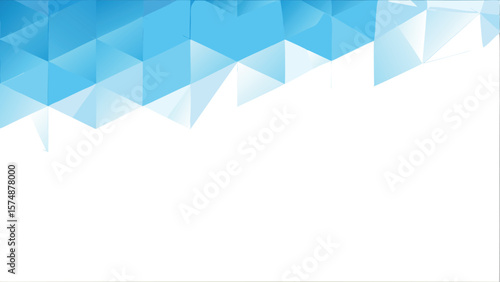 Abstract background featuring a pattern of light blue and white triangles overlapping each other