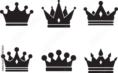 Royal crown and sailboat vector icons illustrate a majestic journey across the golden sea