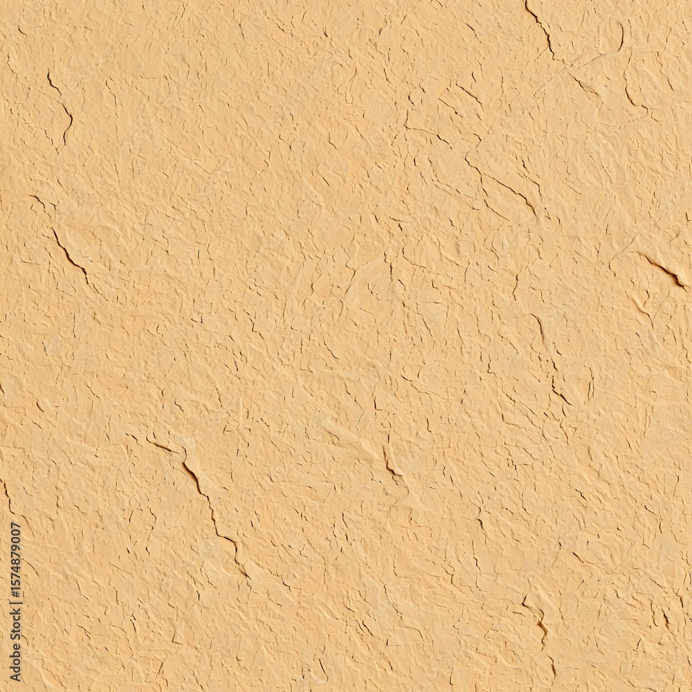 Fototapeta premium Cracked beige paint texture with fine lines and subtle shadows