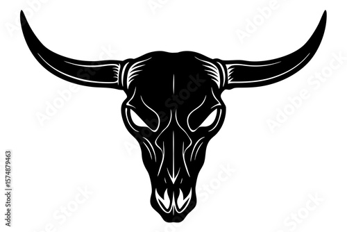 bull head isolated on white