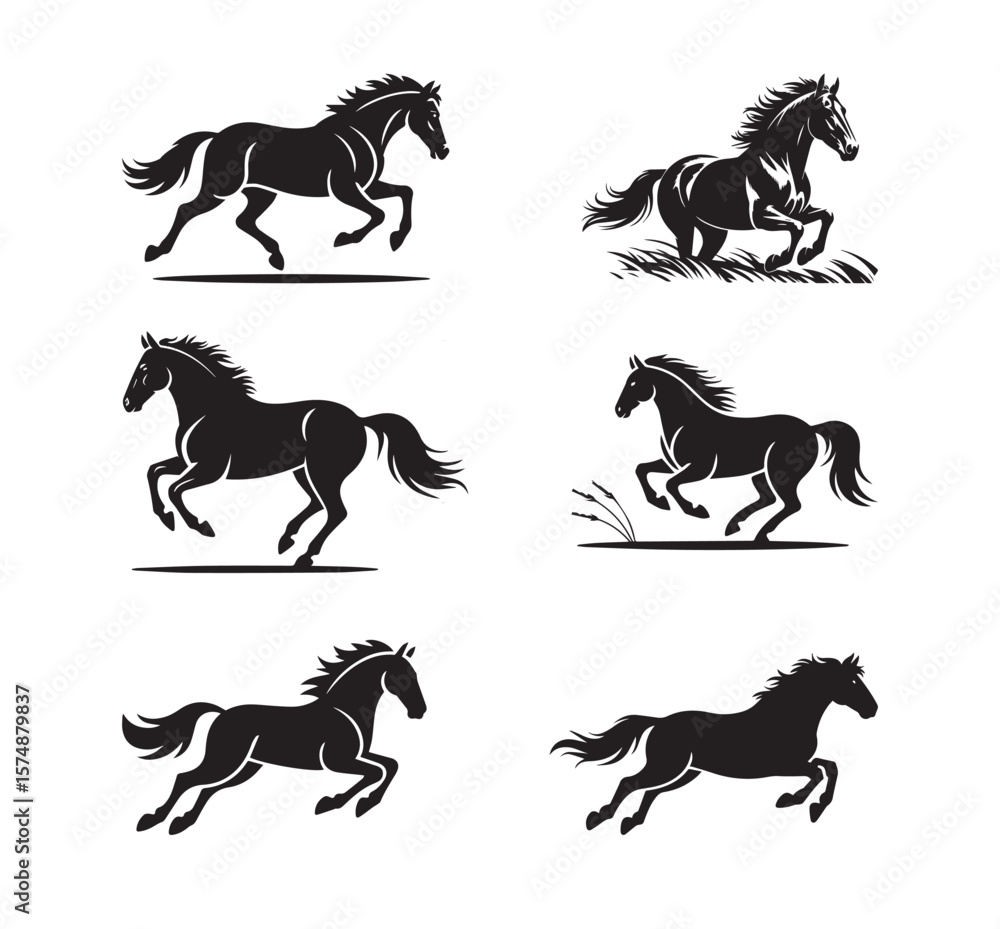 Fototapeta premium horse silhouette vector