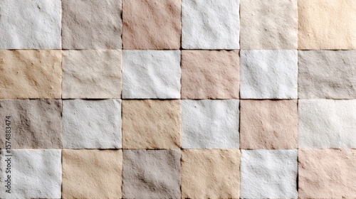 Moroccan zellige square tiles creating textured mosaic pattern