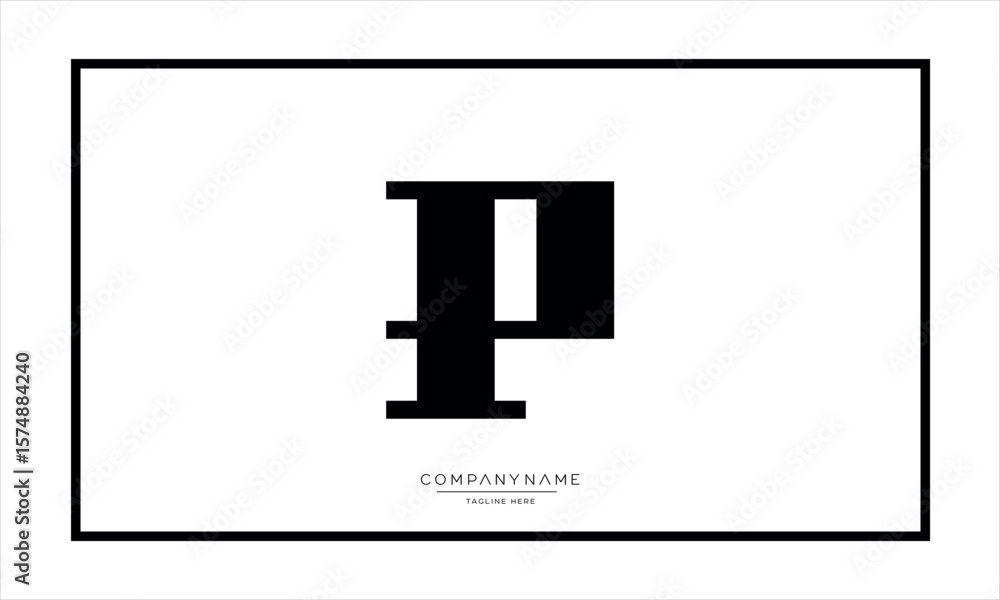 Alphabet letters P or PP logo monogram Alphabet letters P or PP logo monogram
