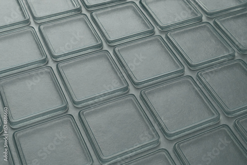 texture of a glass cubes.