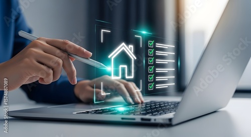 Home Inspection Checklist Digital Illustration