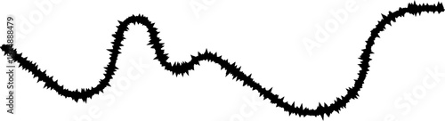 A set of sharp peaks formed by curved lines creating a jagged, dynamic shape with high contrast.