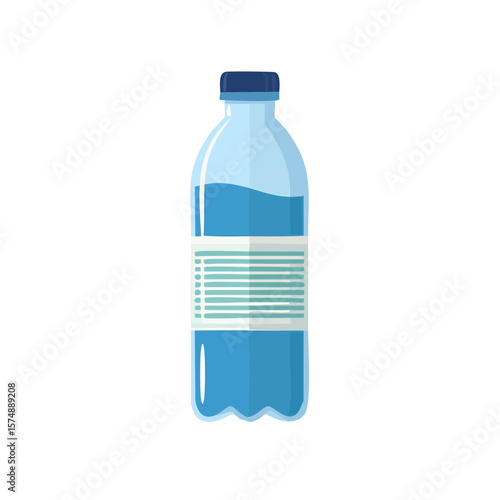 A Refreshing Bottle of Water against a solid backdrop, Perfect for hydration and refreshment needs.