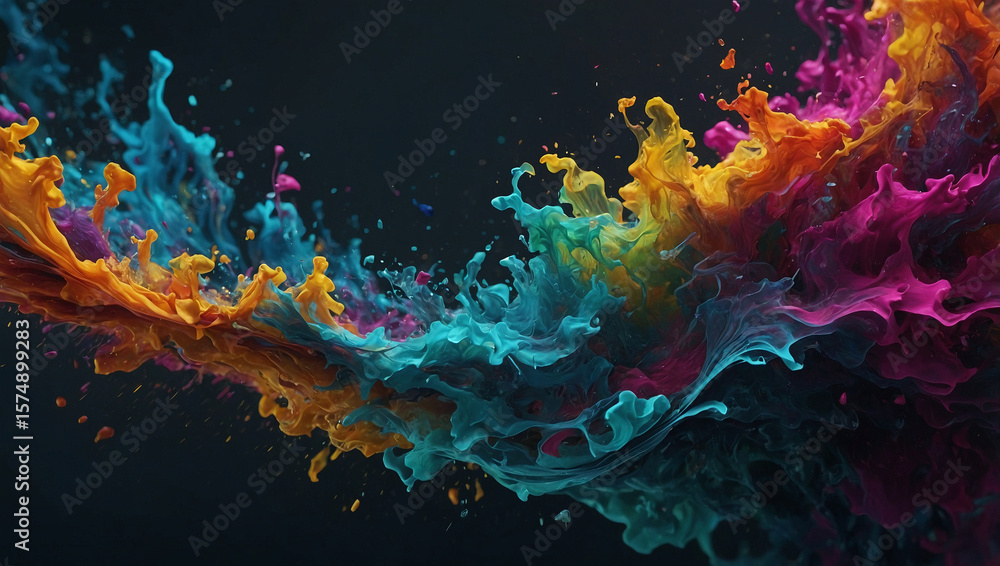 Obraz premium Abstract background with colorful splashes
