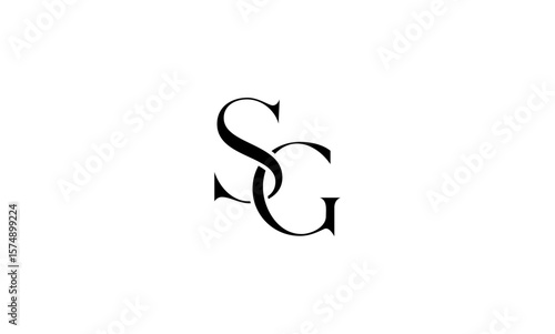 SG initial letters, monogram logo
