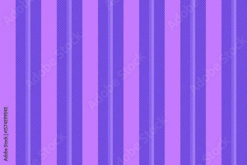 Lany textile background fabric, poster stripe lines pattern. Selief seamless vertical texture vector in violet and indigo colors.