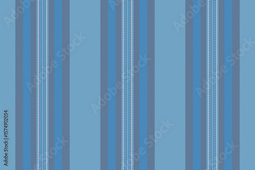 Furface background vector fabric, trim pattern stripe lines. Solk textile seamless vertical texture in cyan and pastel colors.