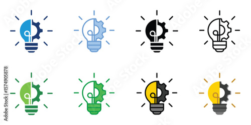 Innovation Icons Set Vector Multiple Style Collection
