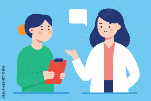 Doctor explaining medical report to patient explanation conversation