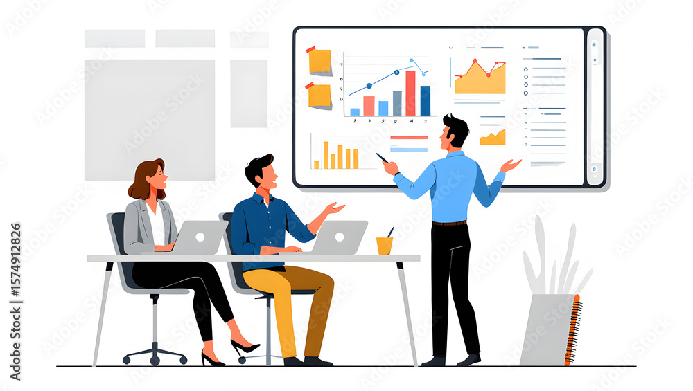 Fototapeta premium business people in a meeting room