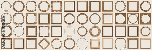 Decorative vector frame icons in modern and vintage styles – Great for digital scrapbooking, templates, or graphic design resources