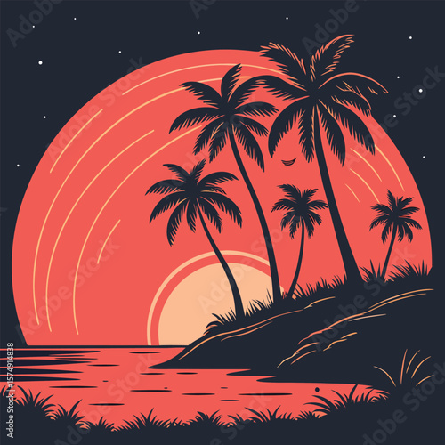 palm tree silhouette