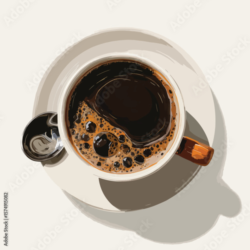 cup of coffee on a saucer