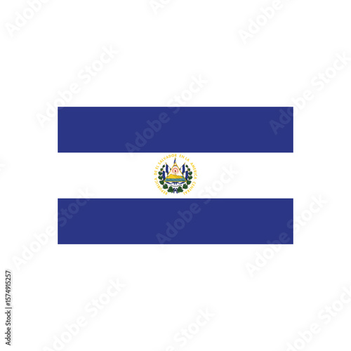 Illustration of the national flag of el salvador featuring blue and white stripes and a central emblem