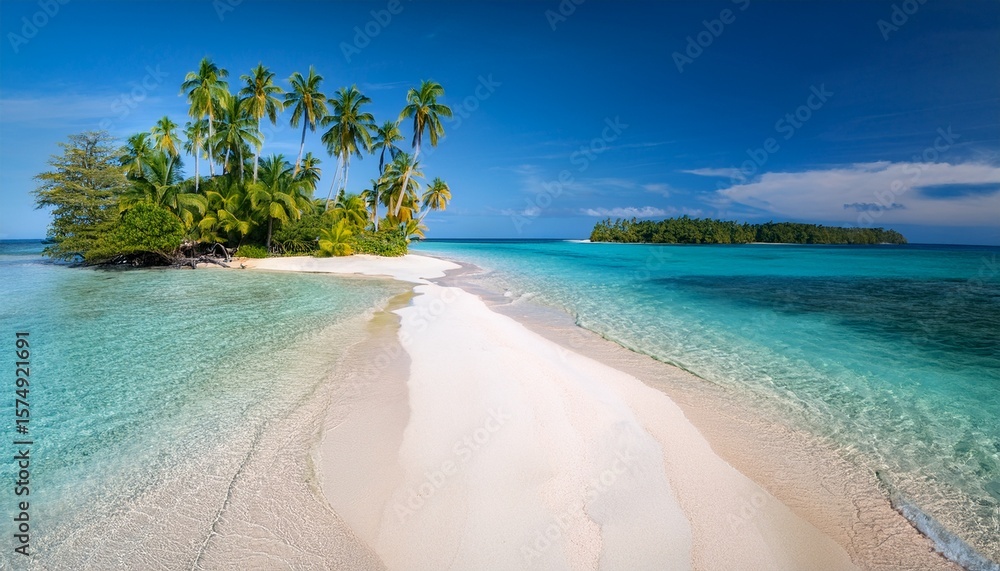 Fototapeta premium cayos zapatillas bocas del toro pristine beauty cayos zapatillas in the bocas del toro archipelago panama is a paradise of pristine beaches