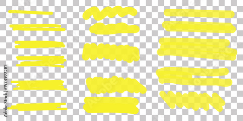 Marker lines highlighter brush lines  Hand drawing vector illustration
