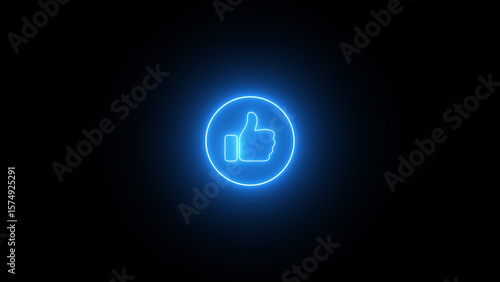 The neon-like icon. .neon like icon 4k illustration on black background.