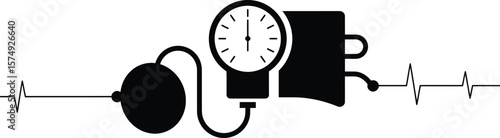 Blood Pressure Measurement Abstract Vector