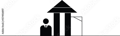 Minimalist Government Official Vector