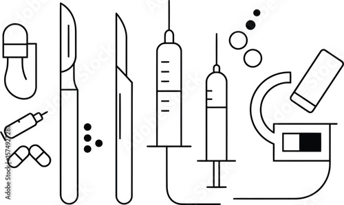 Minimalist Medical Equipment Vector