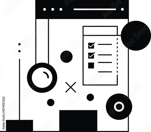 Quality Control Inspection - Minimalist Vector