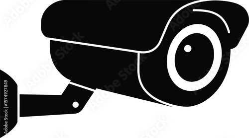 Minimalist Surveillance Camera Vector