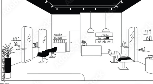 Minimalist Beauty Salon Interior