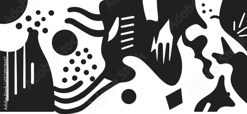 Illustration of Minimalist vector design of street art mural painting by a world-class graphic designer. black and white,  no text, minimalist, abstract, clean white 