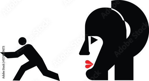Minimalist Theater Performance Vector
