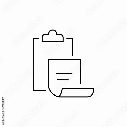 clipboard paper icon sign vector