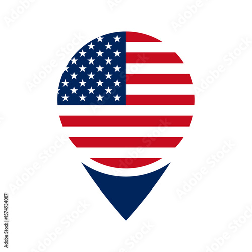 United States flag location icon