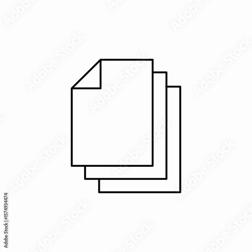 files stack icon sign vector